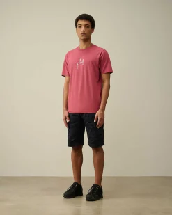 C.P. Company 30/1 Jersey Relaxed Graphic T-Shirt Red Bud Store