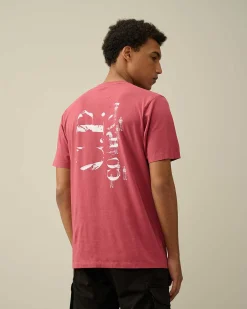 C.P. Company 30/1 Jersey Relaxed Graphic T-Shirt Red Bud Store