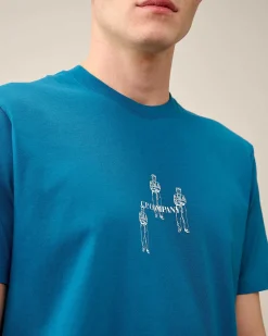 C.P. Company 30/1 Jersey Relaxed Graphic T-Shirt Ink Blue Store