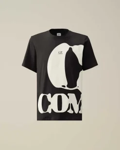 C.P. Company 30/1 Jersey Relaxed Logo T-Shirt Black Sale