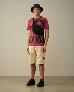 C.P. Company 30/1 Jersey Relaxed Logo T-Shirt Red Bud Best
