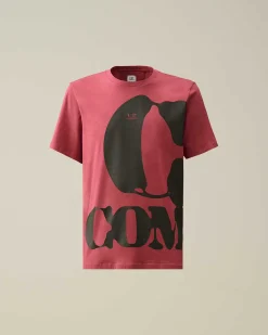 C.P. Company 30/1 Jersey Relaxed Logo T-Shirt Red Bud Best