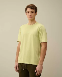 C.P. Company 24/1 Jersey Resist Dyed Logo T-Shirt White Pear Flash Sale