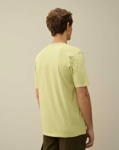 C.P. Company 24/1 Jersey Resist Dyed Logo T-Shirt White Pear Flash Sale