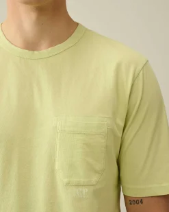 C.P. Company 24/1 Jersey Resist Dyed Pocket T-Shirt White Pear Cheap