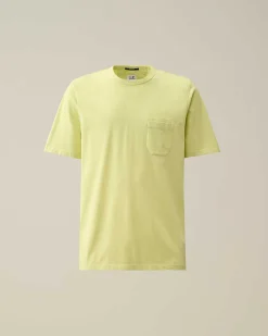 C.P. Company 24/1 Jersey Resist Dyed Pocket T-Shirt White Pear Cheap