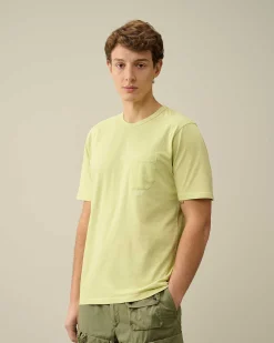 C.P. Company 24/1 Jersey Resist Dyed Pocket T-Shirt White Pear Cheap