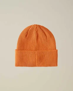 C.P. Company Kids' Cotton Goggle Beanie Gold Flame-Orange Best