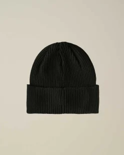 C.P. Company Kids' Cotton Goggle Beanie Black Clearance