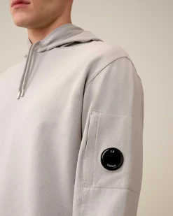 C.P. Company Light Fleece Hoodie Drizzle Grey Hot