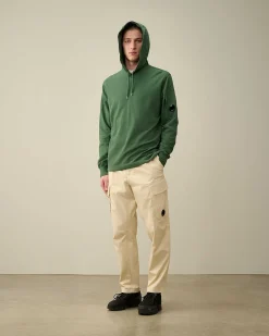 C.P. Company Light Fleece Hoodie Duck Green Cheap