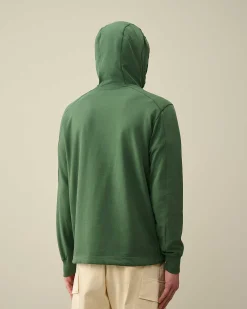 C.P. Company Light Fleece Hoodie Duck Green Cheap