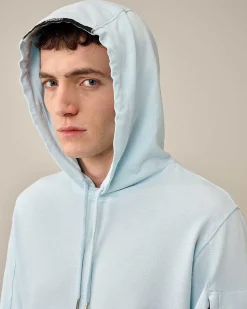 C.P. Company Light Fleece Hoodie Starlight Blue Sale
