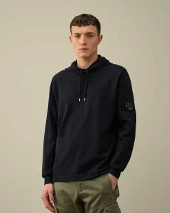 C.P. Company Light Fleece Hoodie Total Eclipse-Blue Store