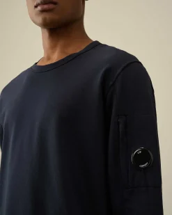 C.P. Company Light Fleece Sweatshirt Total Eclipse-Blue New