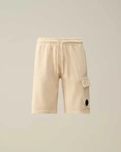 C.P. Company Light Fleece Utility Shorts Pistachio Shell-Beige Store