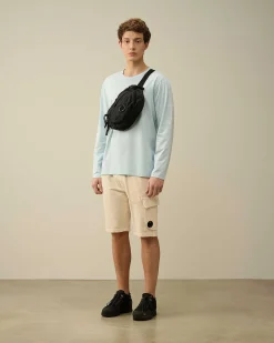 C.P. Company Light Fleece Utility Shorts Pistachio Shell-Beige Store