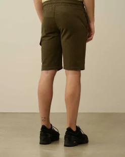 C.P. Company Light Fleece Utility Shorts Ivy Green Best Sale