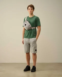 C.P. Company Light Fleece Utility Shorts Grey Melange Hot