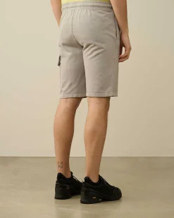 C.P. Company Light Fleece Utility Shorts Drizzle Grey Fashion
