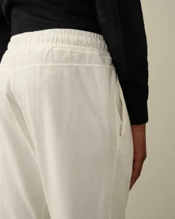 C.P. Company Light Fleece Utility Sweatpants Gauze White Discount