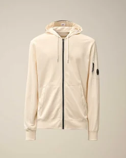 C.P. Company Light Fleece Zipped Hoodie Pistachio Shell-Beige Store