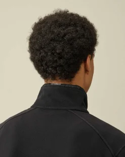 C.P. Company Light Fleece Zipped Sweatshirt Black Fashion