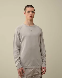 C.P. Company Light Terry Knitted Sweatshirt Drizzle Grey Outlet