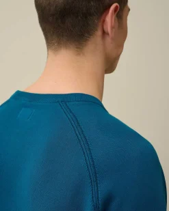 C.P. Company Light Terry Knitted Sweatshirt Ink Blue Discount
