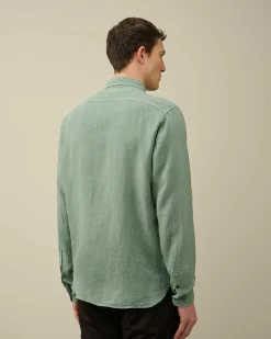 C.P. Company Linen Pocket Shirt Green Bay Discount