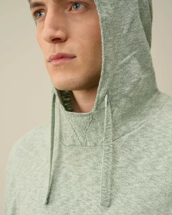 C.P. Company Melange Knitwear Hoodie Green Bay Cheap