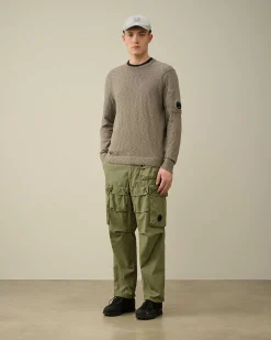 C.P. Company Melange Knitwear Jumper Ivy Green Outlet