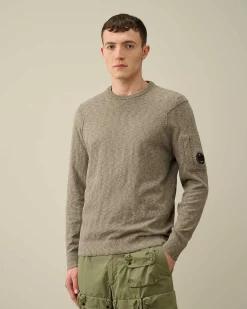 C.P. Company Melange Knitwear Jumper Ivy Green Outlet