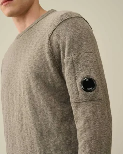C.P. Company Melange Knitwear Jumper Ivy Green Outlet