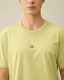 C.P. Company 70/2 Mercerized Jersey Logo T-Shirt White Pear Hot