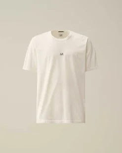 C.P. Company 70/2 Mercerized Jersey Logo T-Shirt Gauze White Shop