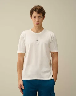 C.P. Company 70/2 Mercerized Jersey Logo T-Shirt Gauze White Shop