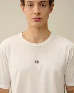 C.P. Company 70/2 Mercerized Jersey Logo T-Shirt Gauze White Shop