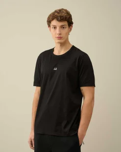 C.P. Company 70/2 Mercerized Jersey Logo T-Shirt Black Online