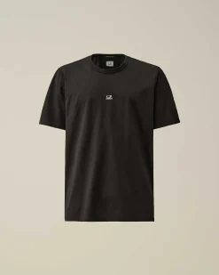 C.P. Company 70/2 Mercerized Jersey Logo T-Shirt Black Online