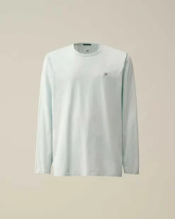 C.P. Company 70/2 Mercerized Jersey Long Sleeved T-Shirt Starlight Blue Cheap
