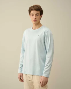 C.P. Company 70/2 Mercerized Jersey Long Sleeved T-Shirt Starlight Blue Cheap