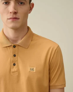 C.P. Company 70/2 Mercerized Jersey Polo Shirt Pastry Shell-Orange Clearance