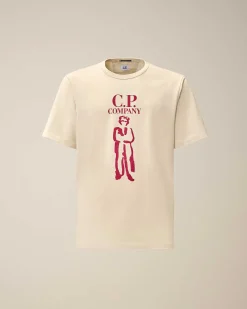 C.P. Company 30/2 Mercerized Jersey Twisted British Sailor T-Shirt Pistachio Shell-Beige Online