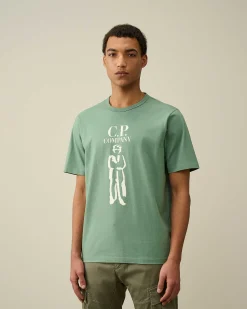 C.P. Company 30/2 Mercerized Jersey Twisted British Sailor T-Shirt Green Bay Online