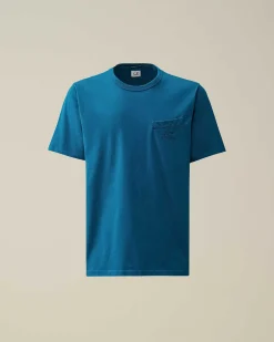 C.P. Company 30/2 Mercerized Jersey Twisted Pocket T-Shirt Ink Blue Fashion