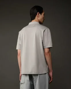 C.P. Company Metropolis Series Mercerized Jersey Polo Shirt Drizzle Grey Shop