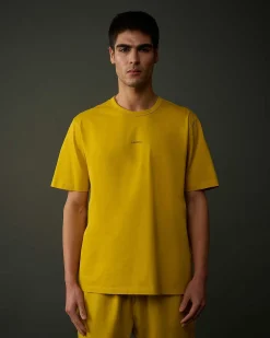 C.P. Company Metropolis Series Mercerized Jersey Logo Print T-Shirt Sulphur-Yellow Fashion