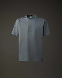 C.P. Company Metropolis Series Mercerized Jersey Logo Badge T-Shirt Turbulence-Grey Best Sale