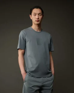 C.P. Company Metropolis Series Mercerized Jersey Logo Badge T-Shirt Turbulence-Grey Best Sale